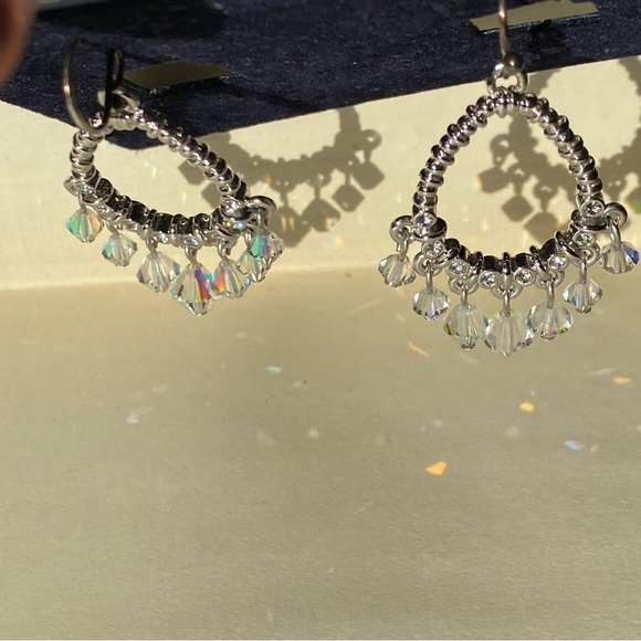 SWAROVSKI chandelier silver tone crystal statement earrings - Picture 3 of 12